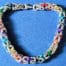 Rainbow Byzantine Chain Maille Bracelet in Argentium® Silver & Colorful Enamel